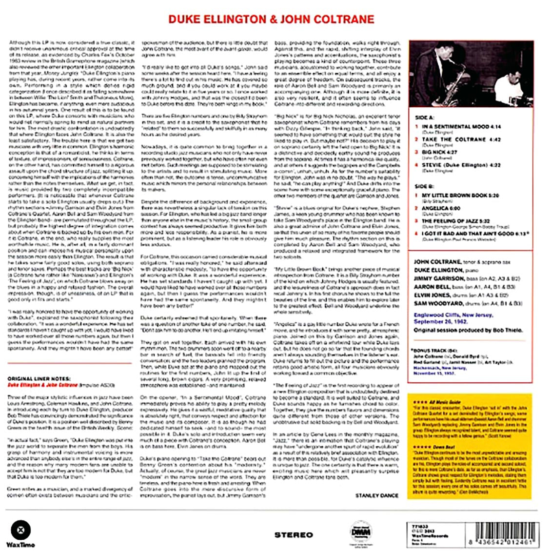 Duke Ellington, John Coltrane - Duke Ellington & John Coltrane (180g)