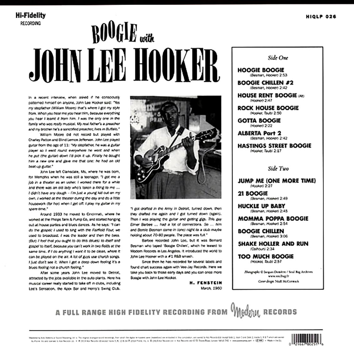 John Lee Hooker - Boogie With John Lee Hooker (180g)