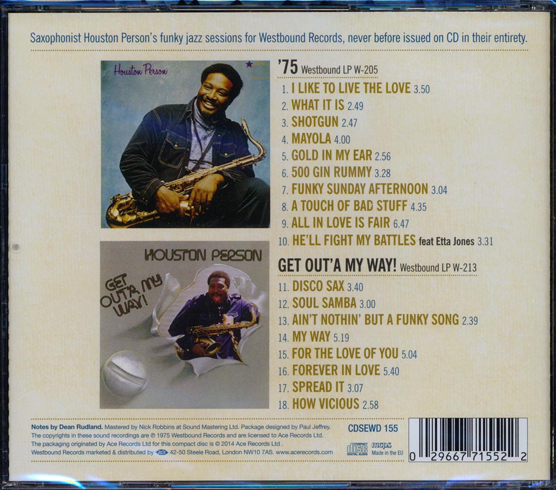 Houston Person - Houston Person '75 + Get Out' A My Way!