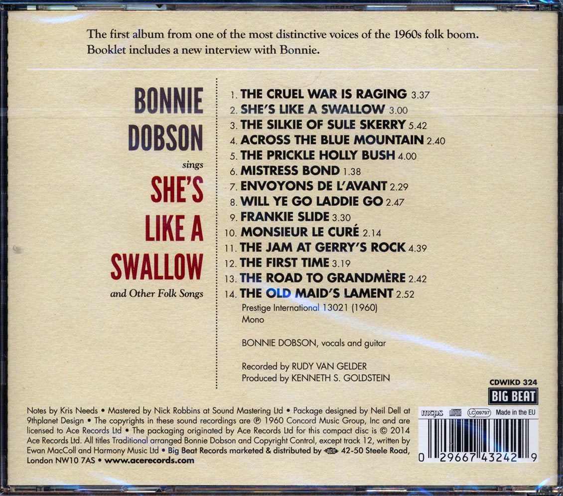 Bonnie Dobson - She's Like A Swallow