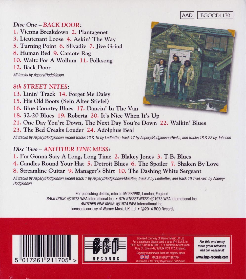 Back Door - Back Door + 8th Street Nites + Another Fine Mess (34 tracks) (2xCD)
