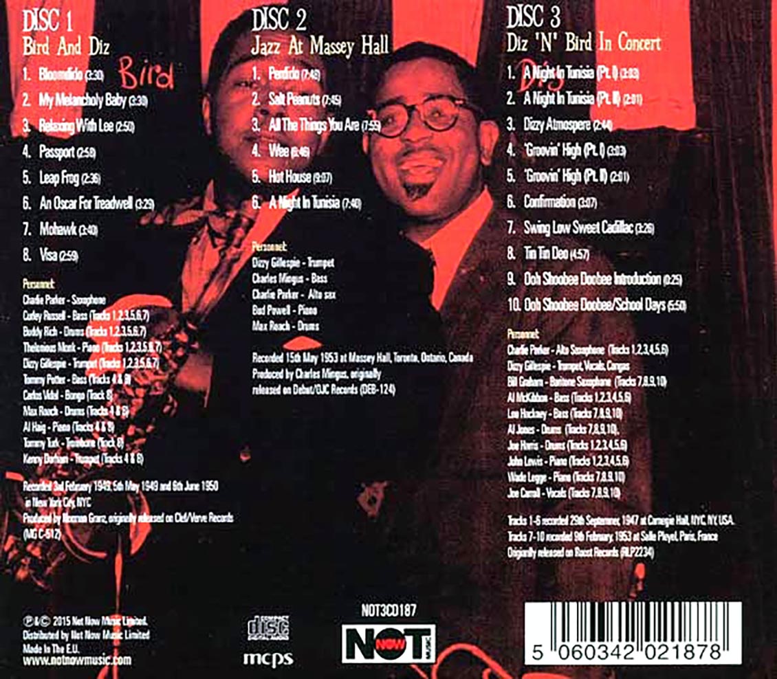 Charlie Parker, Dizzy Gillespie - Bird & Diz (24 tracks) (3xCD) (deluxe 3-fold digipak)