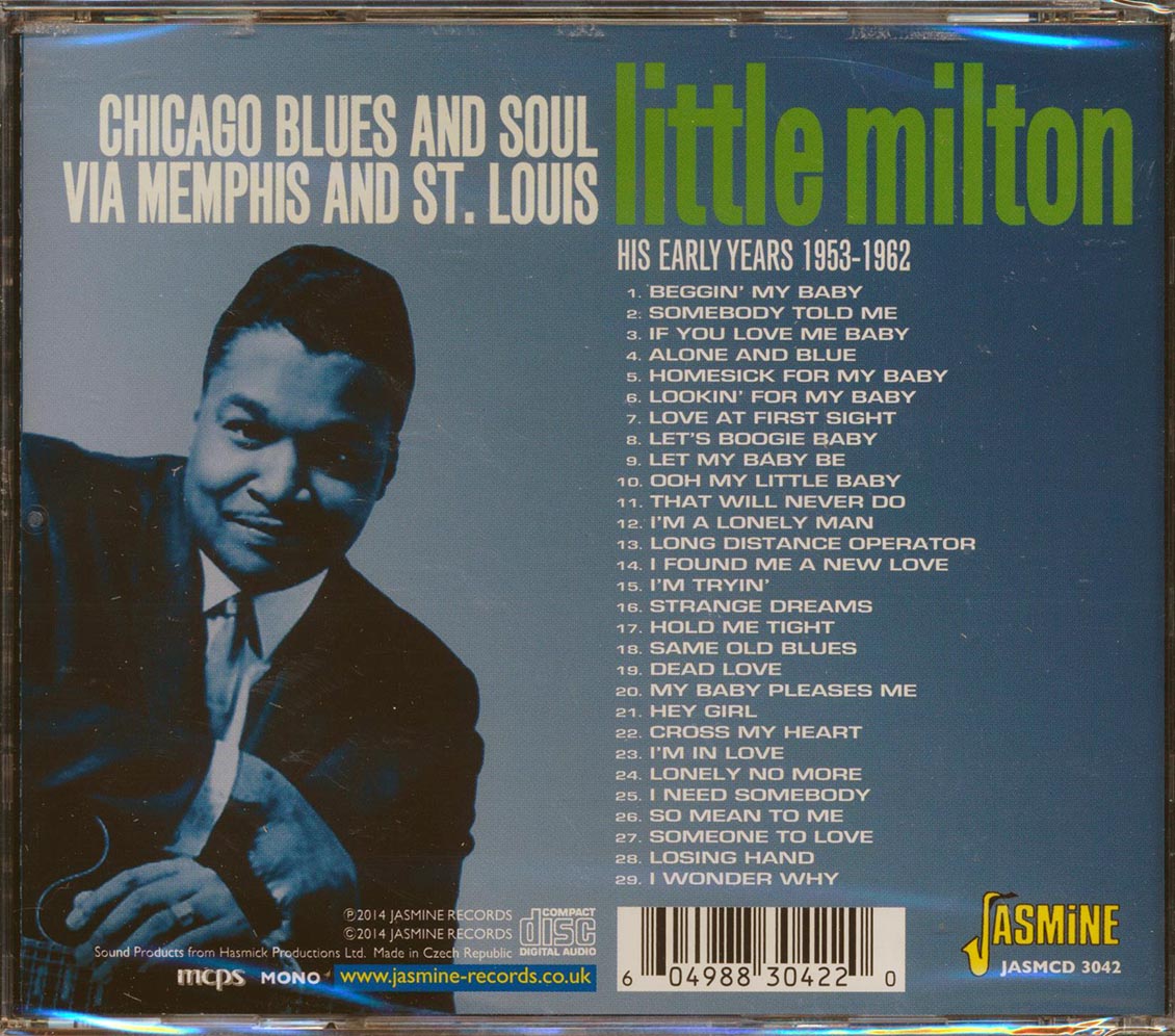 Little Milton - Chicago Blues And Soul Via Memphis And St. Louis: His Early Years 1953-1962 (29 tracks)