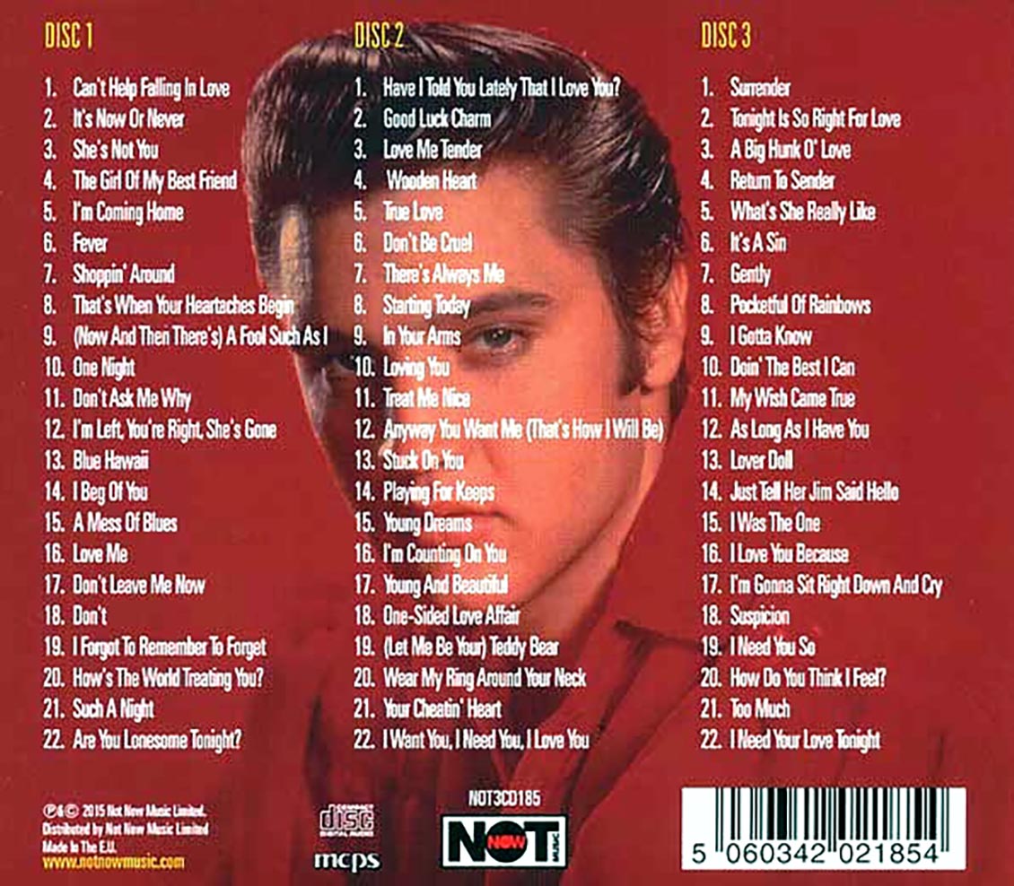 Elvis Presley - Love Songs (66 tracks) (3xCD) (deluxe 3-fold digipak)