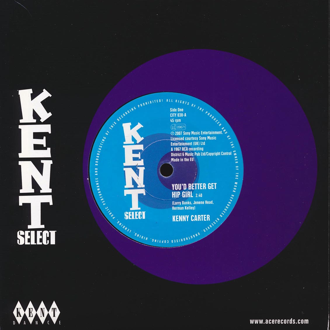 Kenny Carter - You'd Better Get Hip Girl  /  The Dynamics - My Life Is No Better