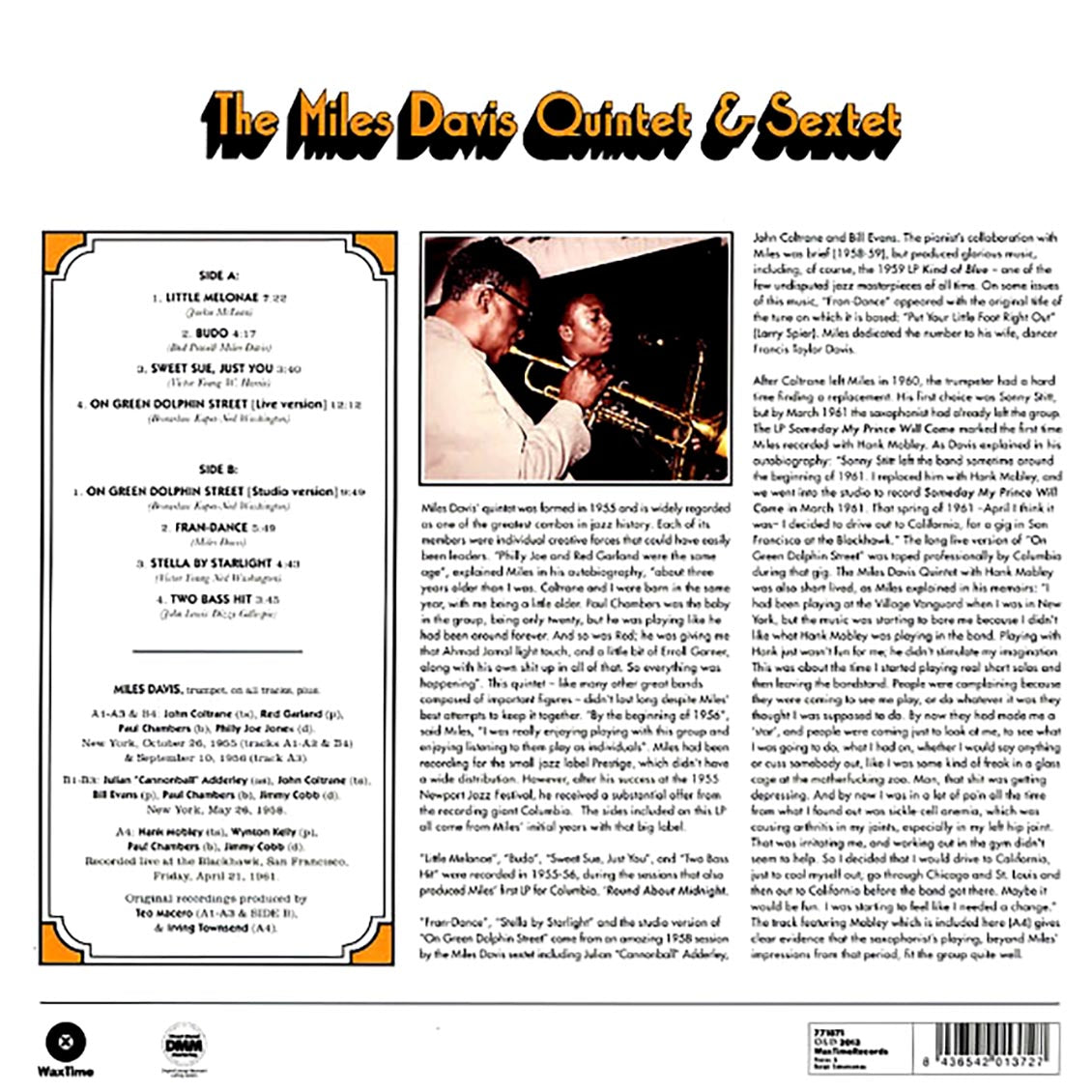 The Miles Davis Quintet And Sextet - The Miles Davis Quintet And Sextet (180g)