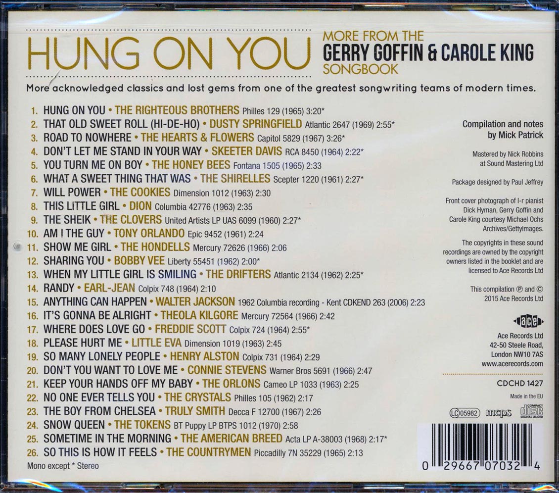 Righteous Brothers, The Drifters, Dusty Springfield, Etc. - Hung On You: More From Gerry Goffin & Carole King Songbook (26 tracks)