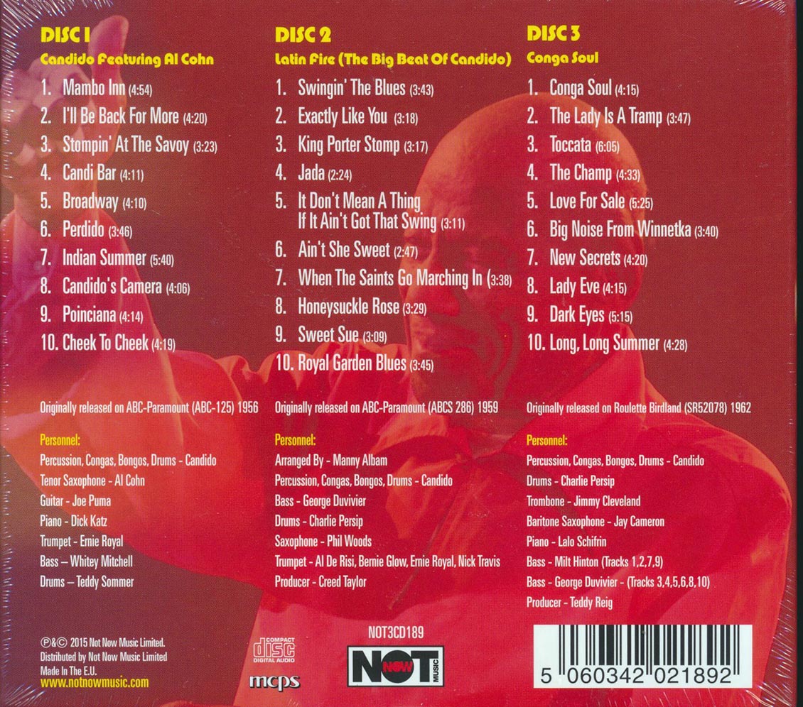 Various - The Afro Cuban Jazz Sound Of Candido (30 tracks) (3xCD) (deluxe 3-fold digipak)