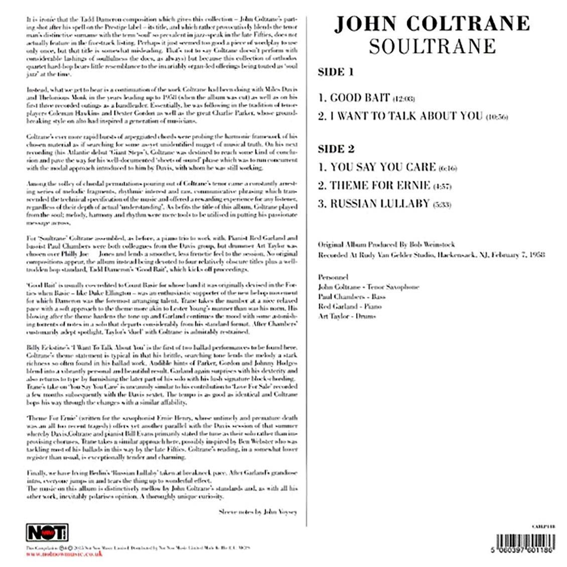 John Coltrane - Soultrane (180g)