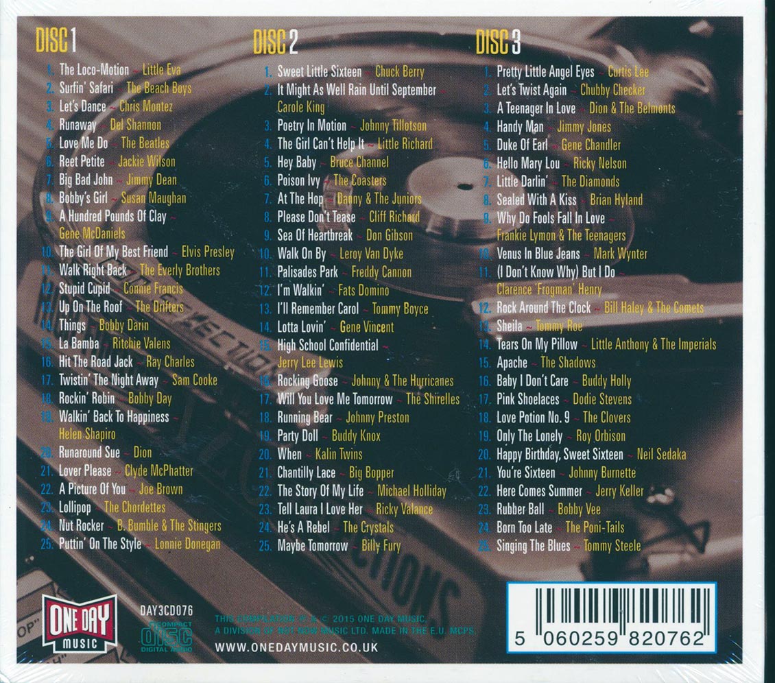 Various - Ultimate Jukebox Hits Of The 50s & 60s: 75 Original Hits On 3 CDs (75 tracks) (3xCD) (deluxe 3-fold digipak)