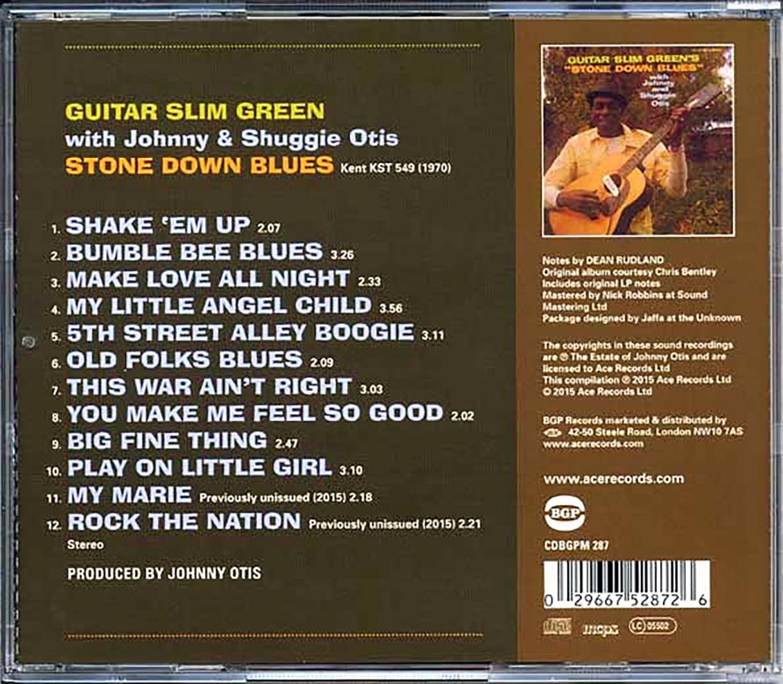 Guitar Slim Green, Johnny & Shuggie Otis - Stone Down Blues