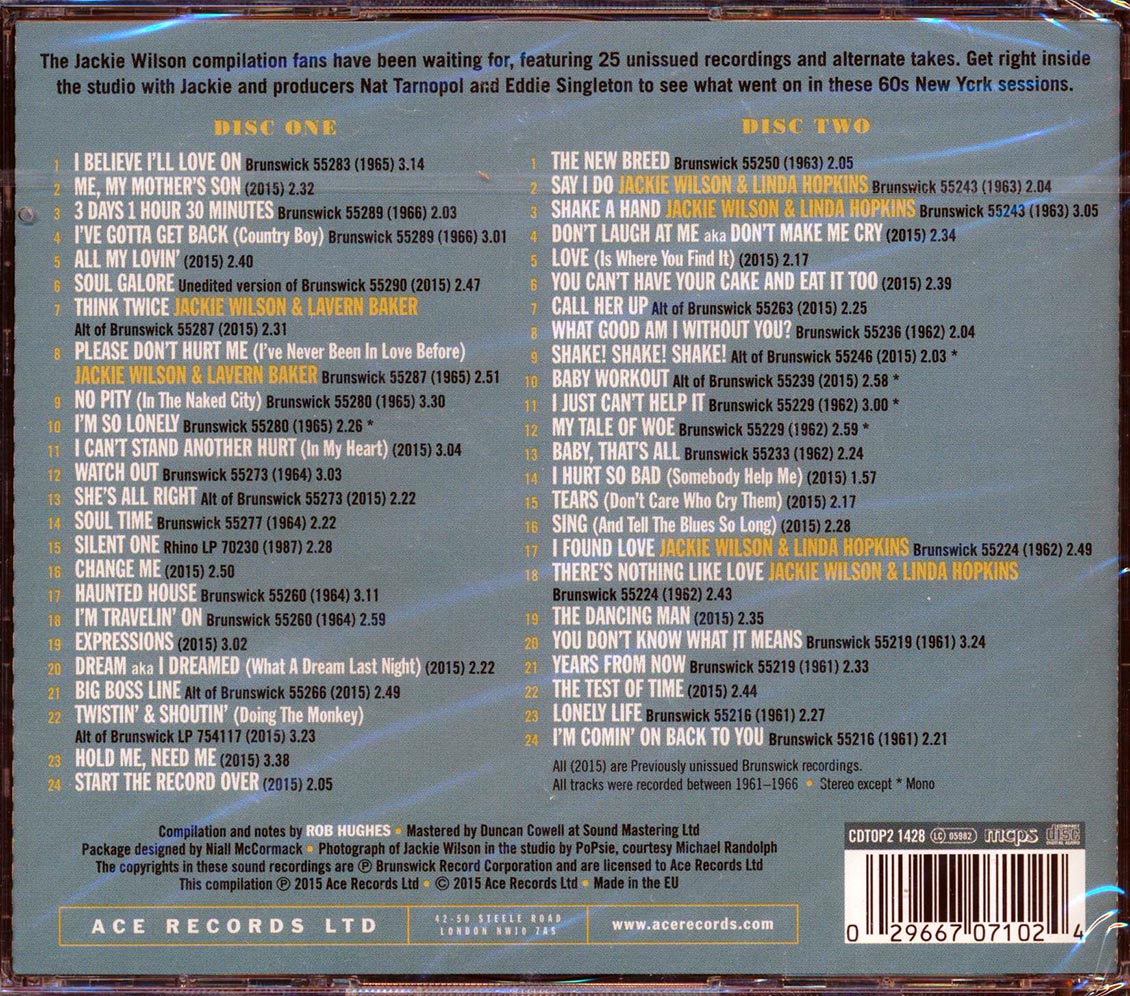Jackie Wilson - NYC 1961-1966 (48 tracks) (2xCD)
