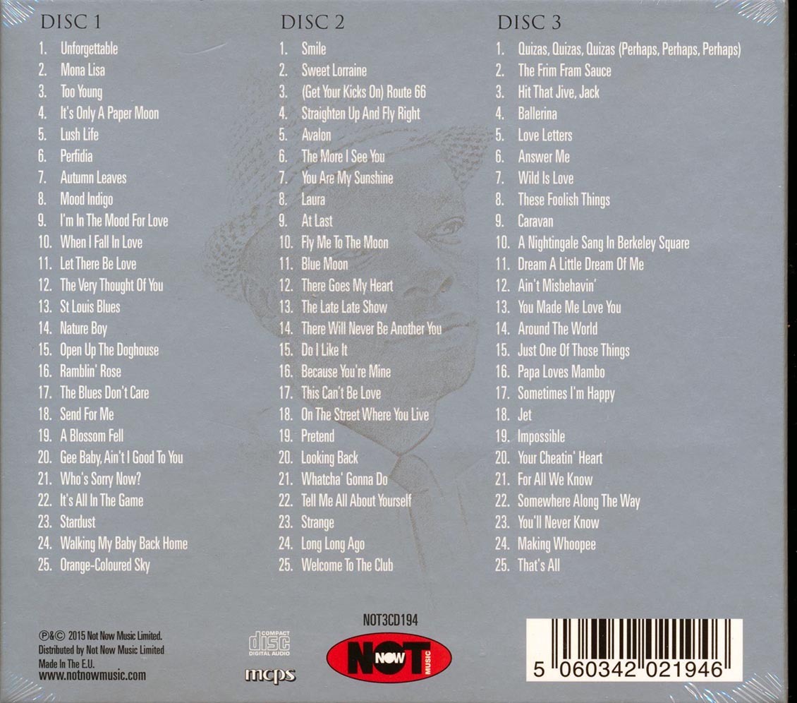 Nat King Cole - The Platinum Collection: 75 Original Classics (75 tracks) (3xCD) (deluxe 3-fold digipak)
