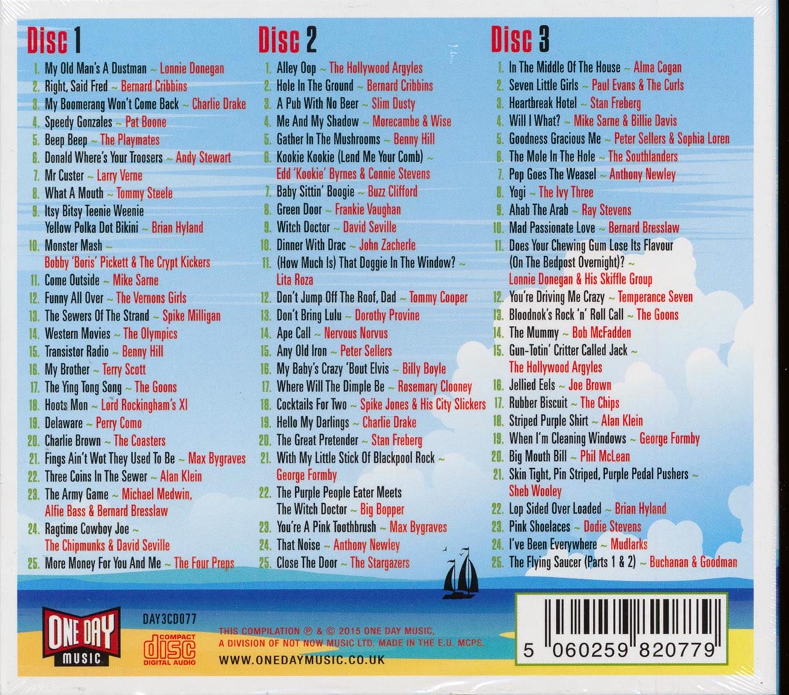Various - The Greatest Novelty Songs: 75 Original Recordings (75 tracks) (3xCD) (deluxe 3-fold digipak)