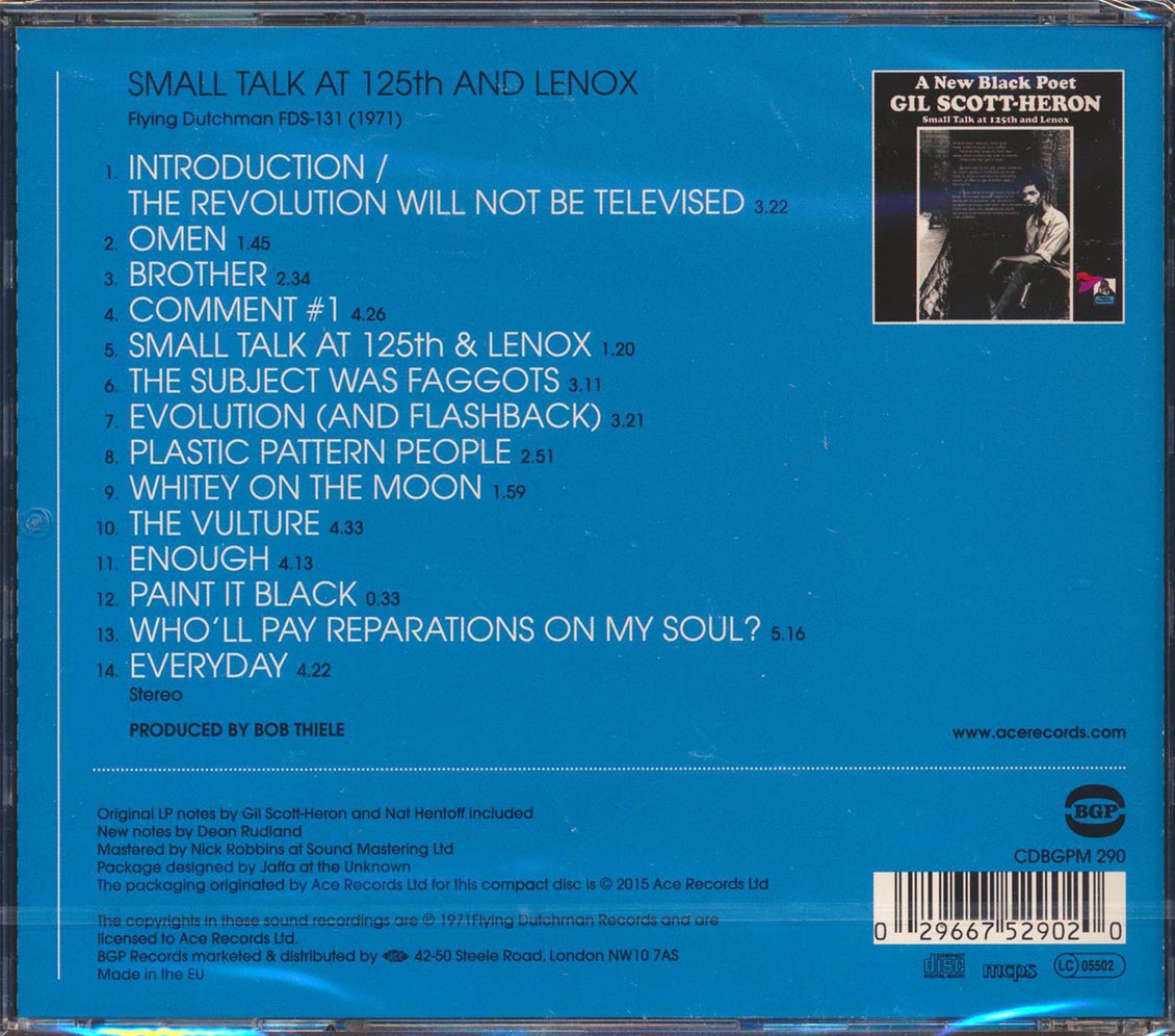 Gil Scott-Heron - Small Talk At 125th And Lenox: A New Black Poet