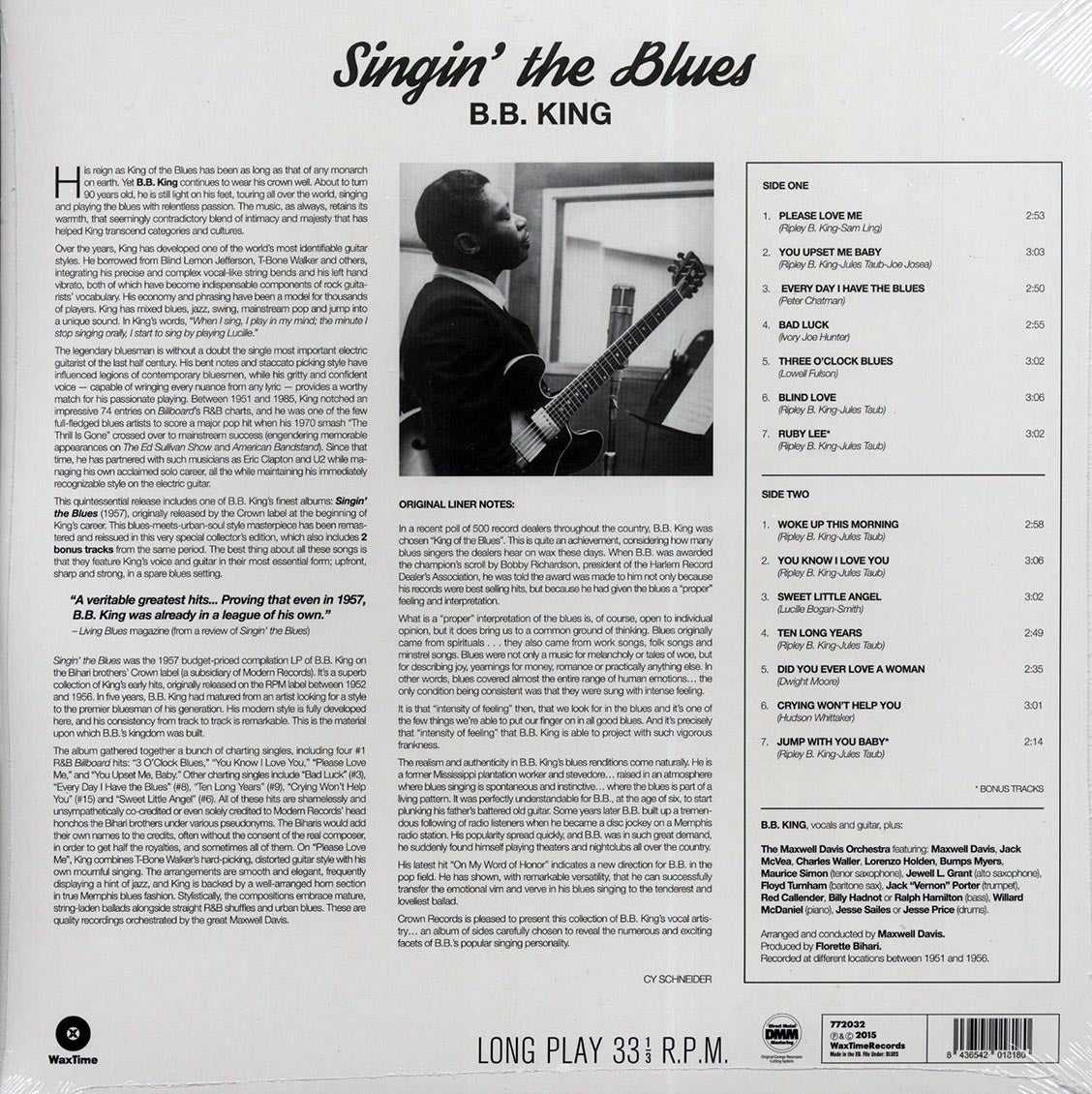 BB King - Singin' The Blues (incl. mp3) (180g)