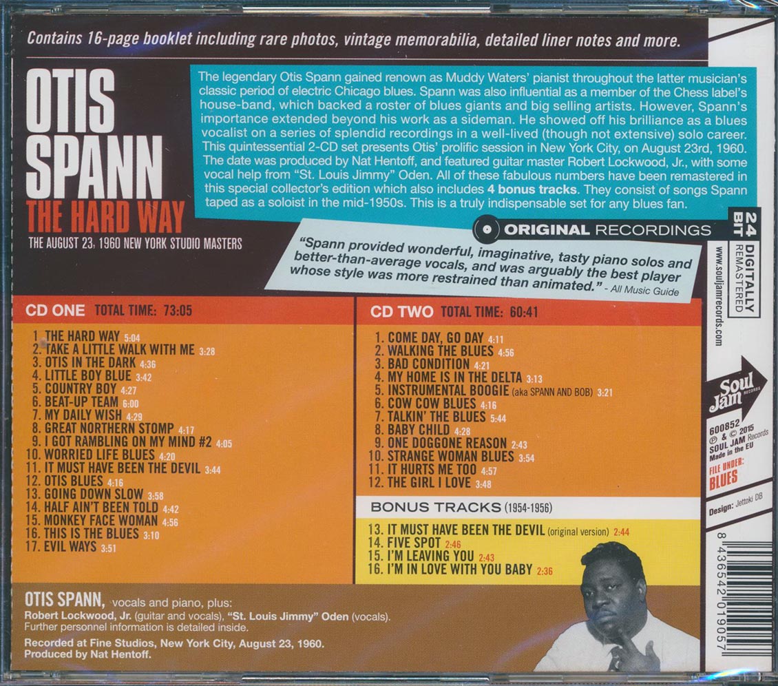 Otis Spann - The Hard Way: The August 23, 1960 New York Studio Masters (2xCD)