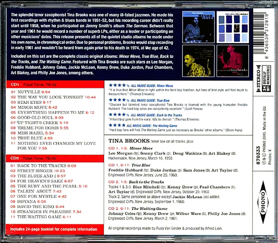 The Tina Brooks Quintet - The Complete Recordings: Master Takes (2xCD)