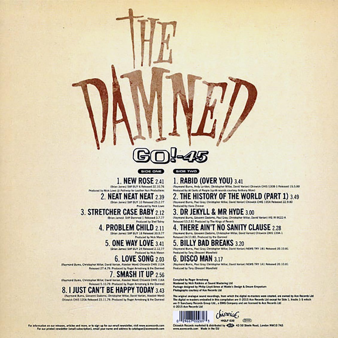 The Damned - Go!-45 (180g) (colored vinyl)
