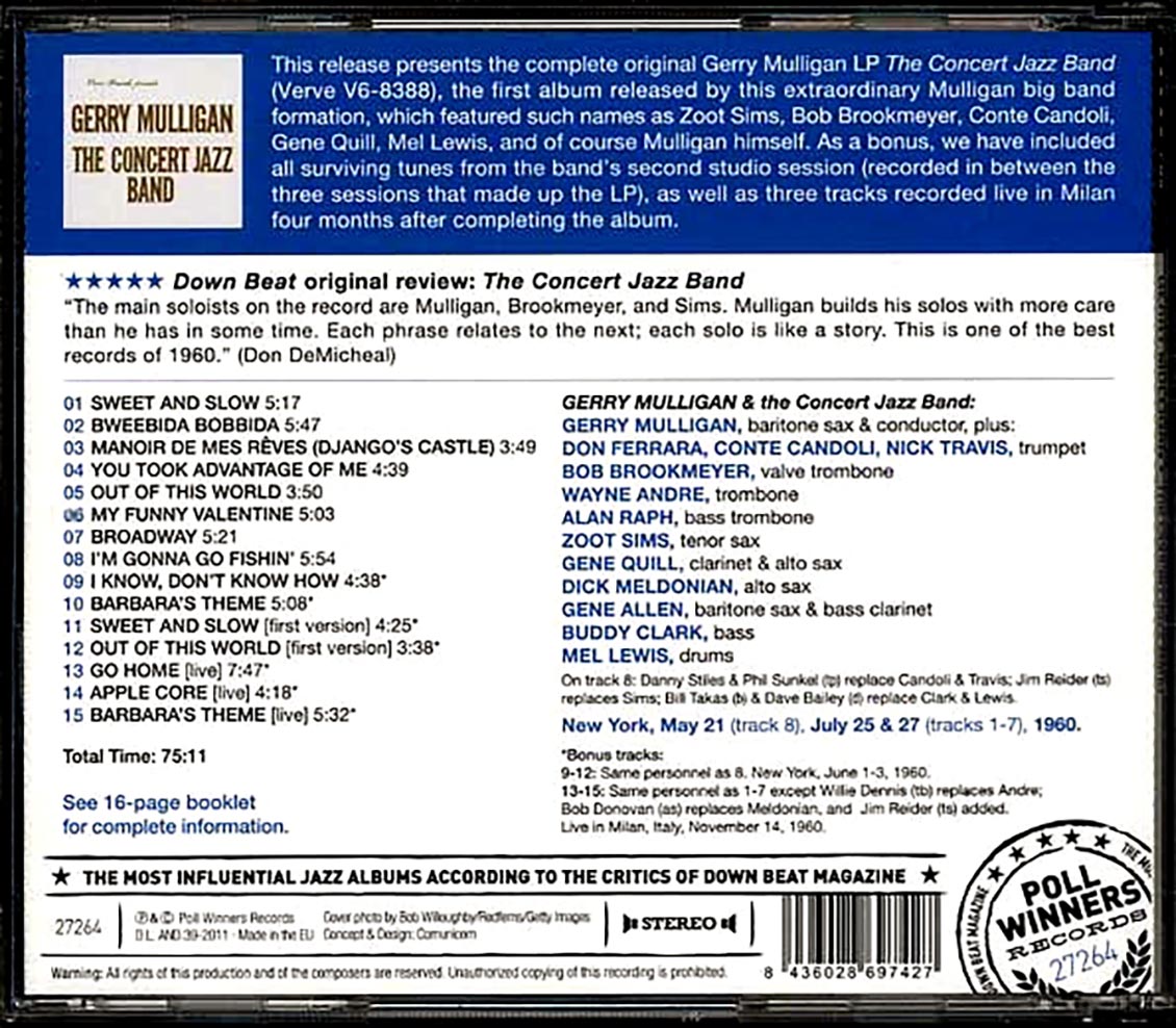 Gerry Mulligan - The Concert Jazz Band