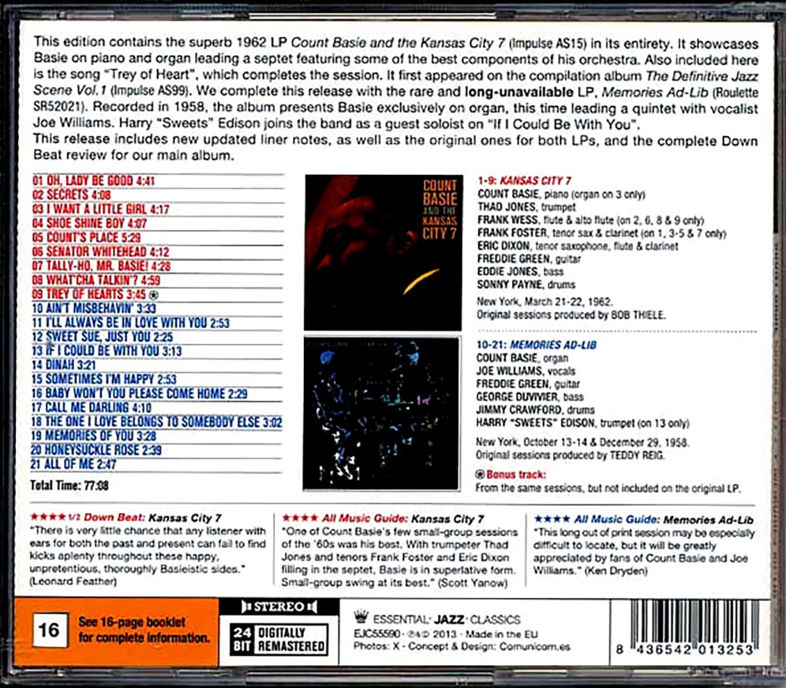 Count Basie - Kansas City 7 + Memories Ad-lib