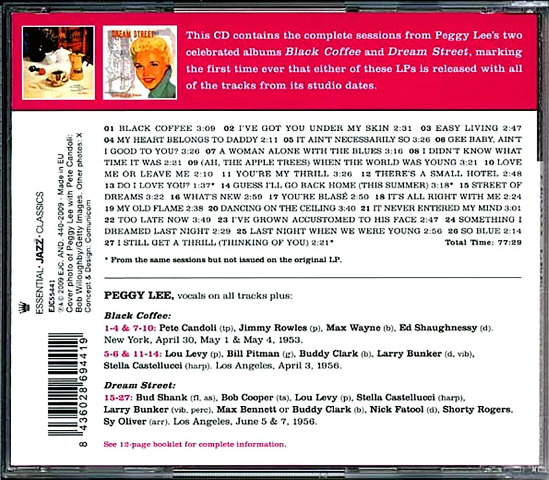 Peggy Lee - Black Coffee + Dream Street: The Complete Sessions