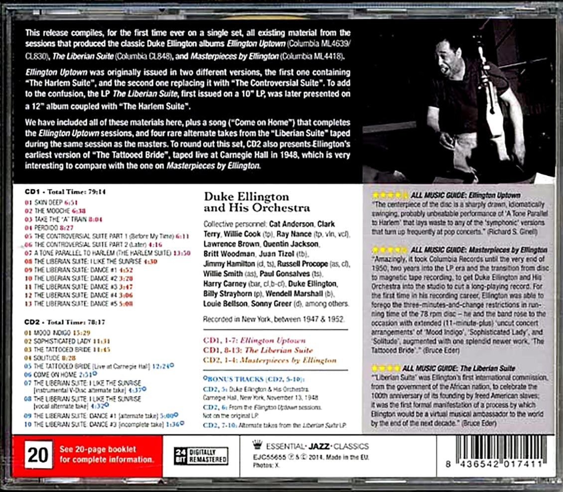 Duke Ellington - Ellington Uptown + The Liberian Suite + Masterpieces By Ellington (2xCD)