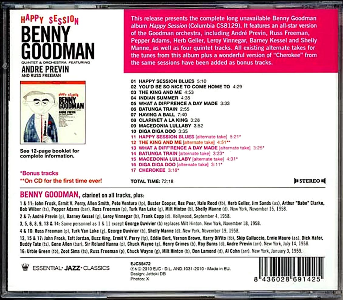 Benny Goodman Quintet & Orchestra - Happy Session