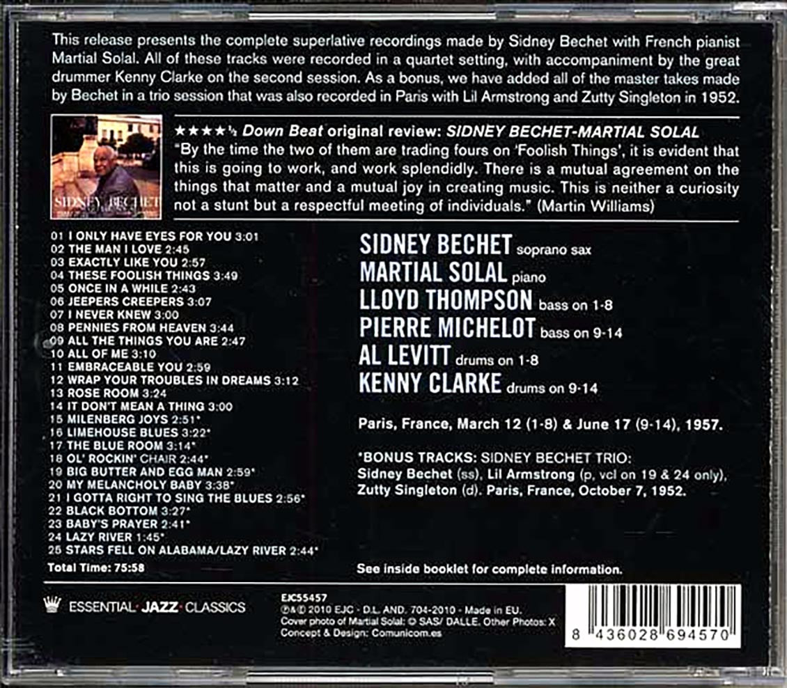 The Sidney Bechet, Martial Solal Quartet - Complete Recordings