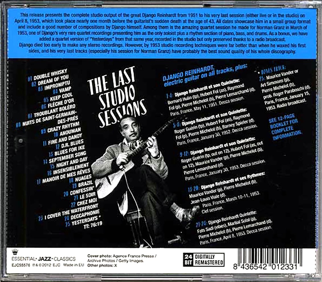 Django Reinhardt - The Last Studio Sessions