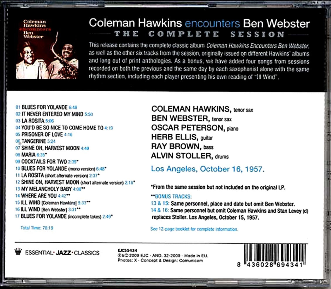 Coleman Hawkins, Ben Webster - Coleman Hawkins Encounters Ben Webster: The Complete Session