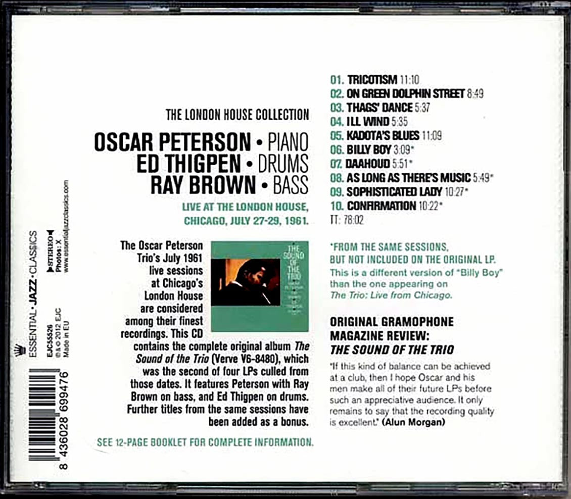 The Oscar Peterson Trio - The Sound Of The Trio: Live At The London House