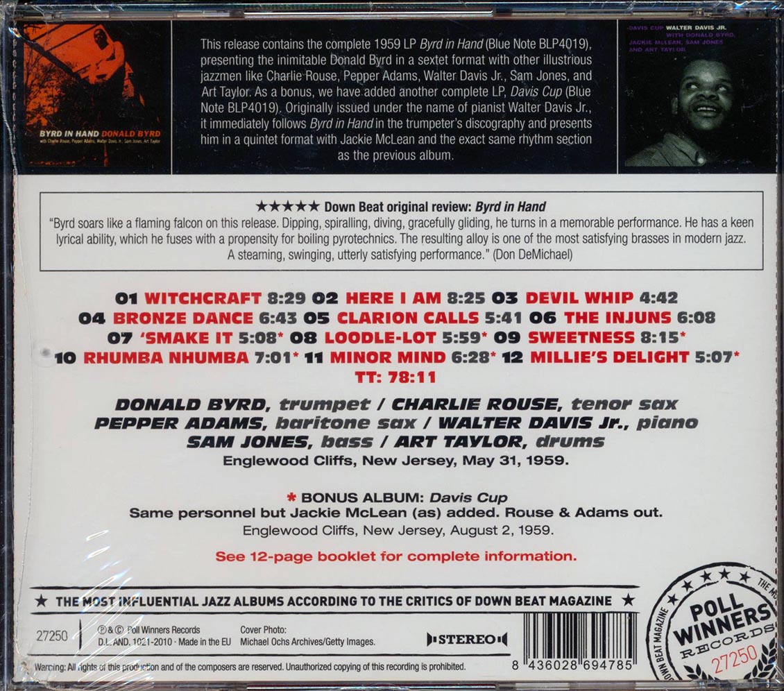 Donald Byrd - Byrd In Hand + Davis Cup