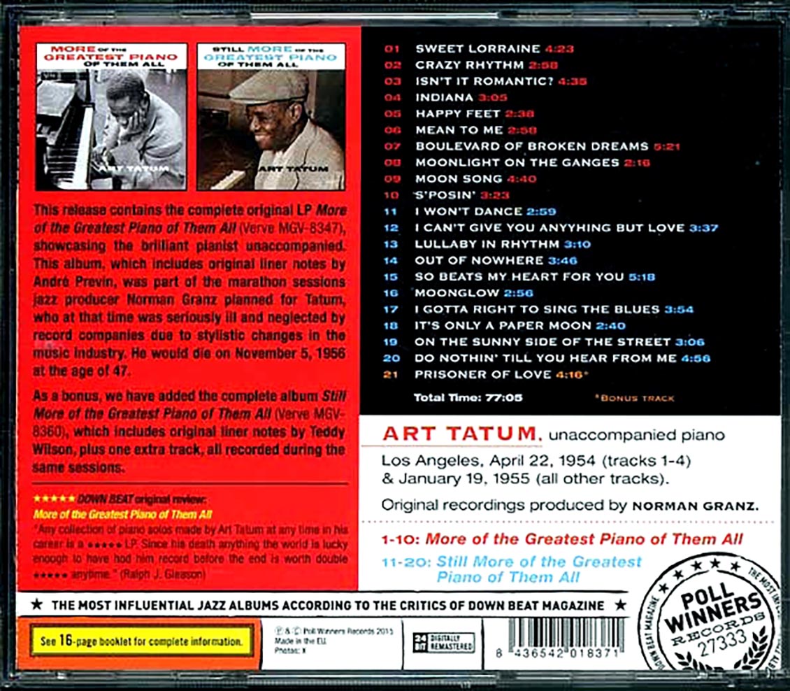 Art Tatum - More Of The Greatest Piano Of Them All