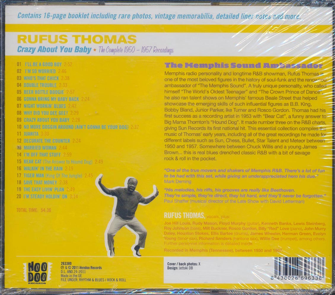 Rufus Thomas - Crazy About You Baby: The Complete 1950-1957 Recordings