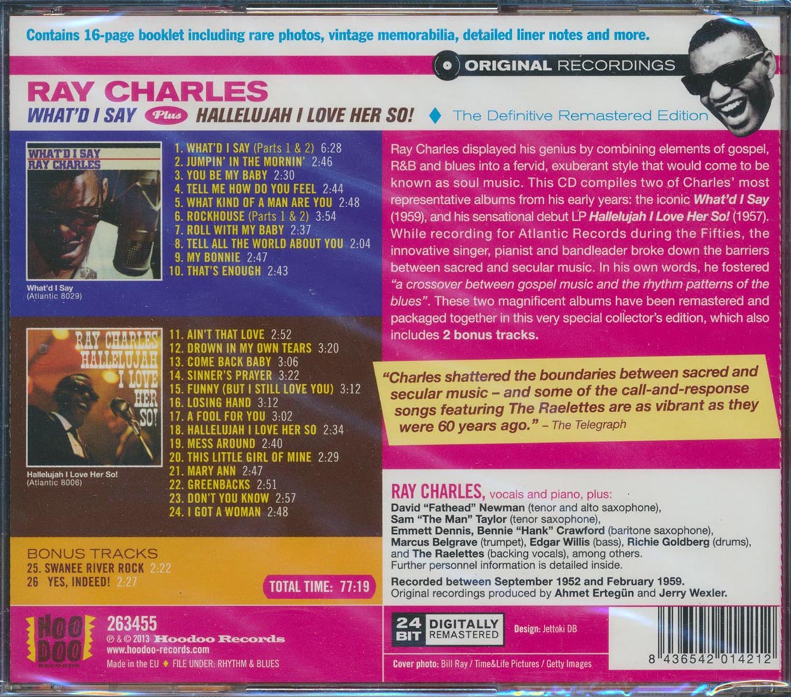 Ray Charles - What'd I Say + Hallelujah I Love Her So!