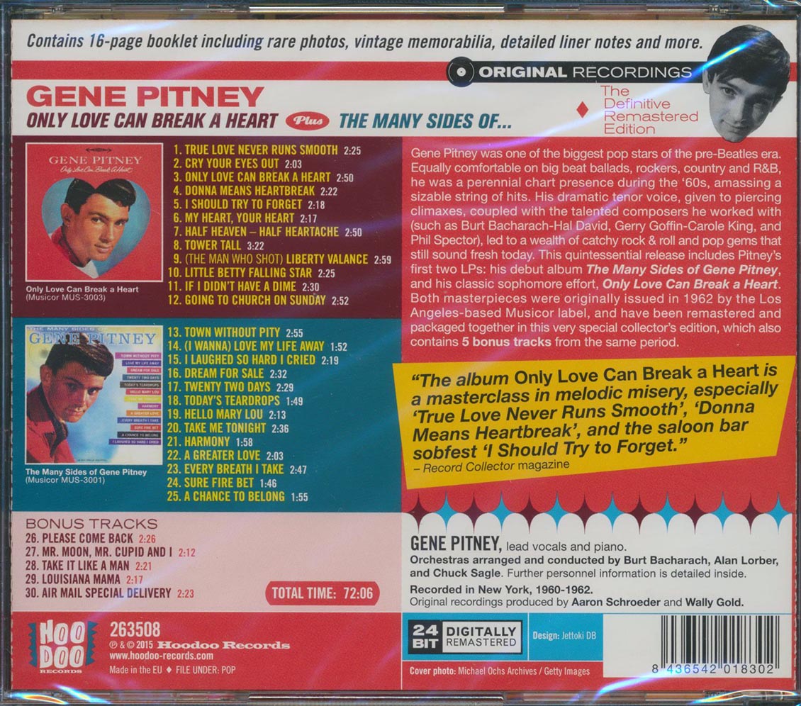 Gene Pitney - Only Love Can Break A Heart + The Many Sides Of Gene Pitney