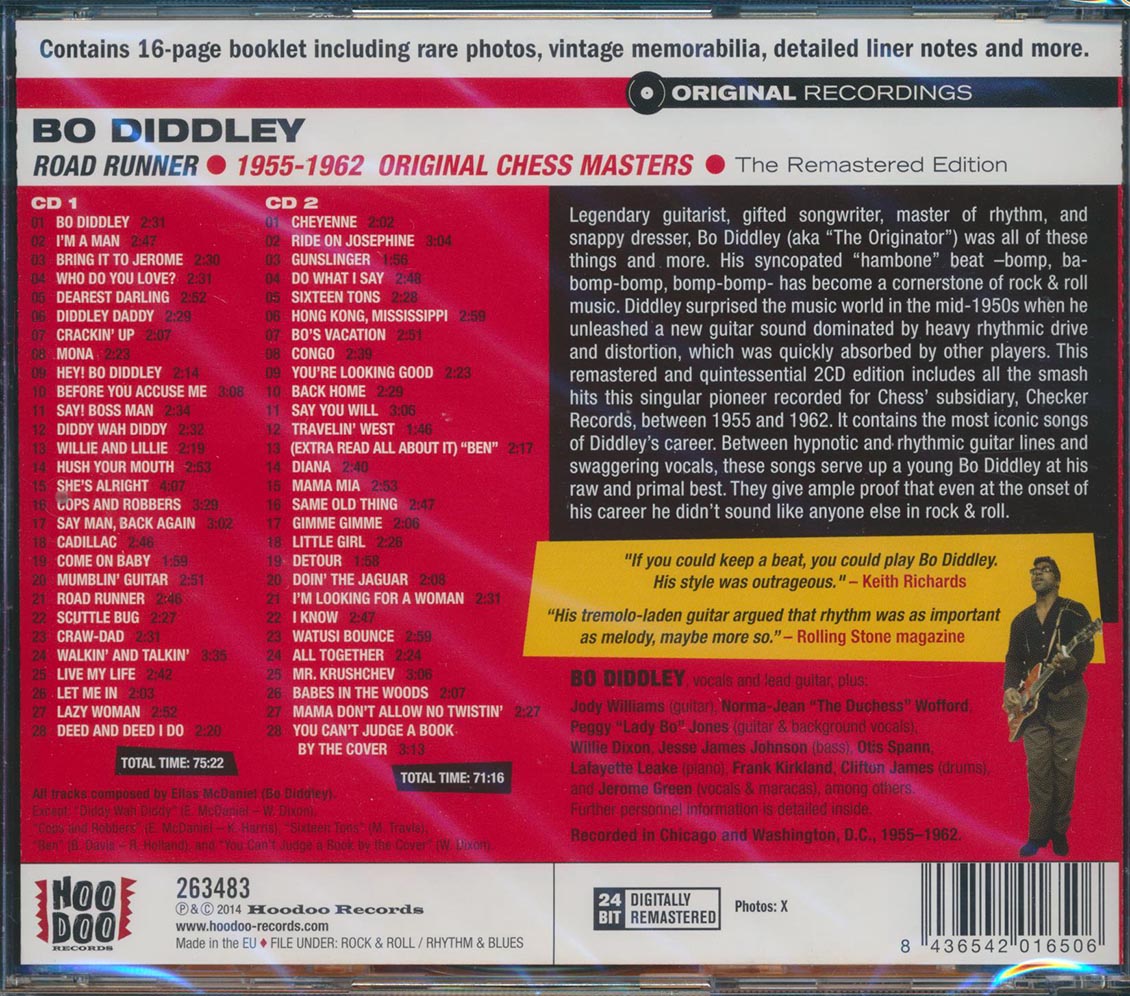 Bo Diddley - Road Runner: 1955-1962 Original Chess Masters (56 tracks) (2xCD)