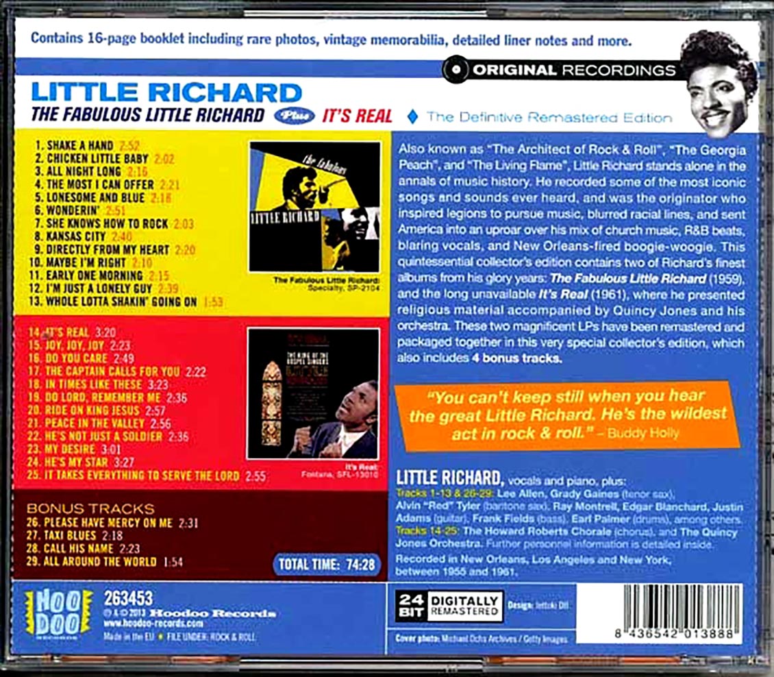 Little Richard - The Fabulous Little Richard + It's Real