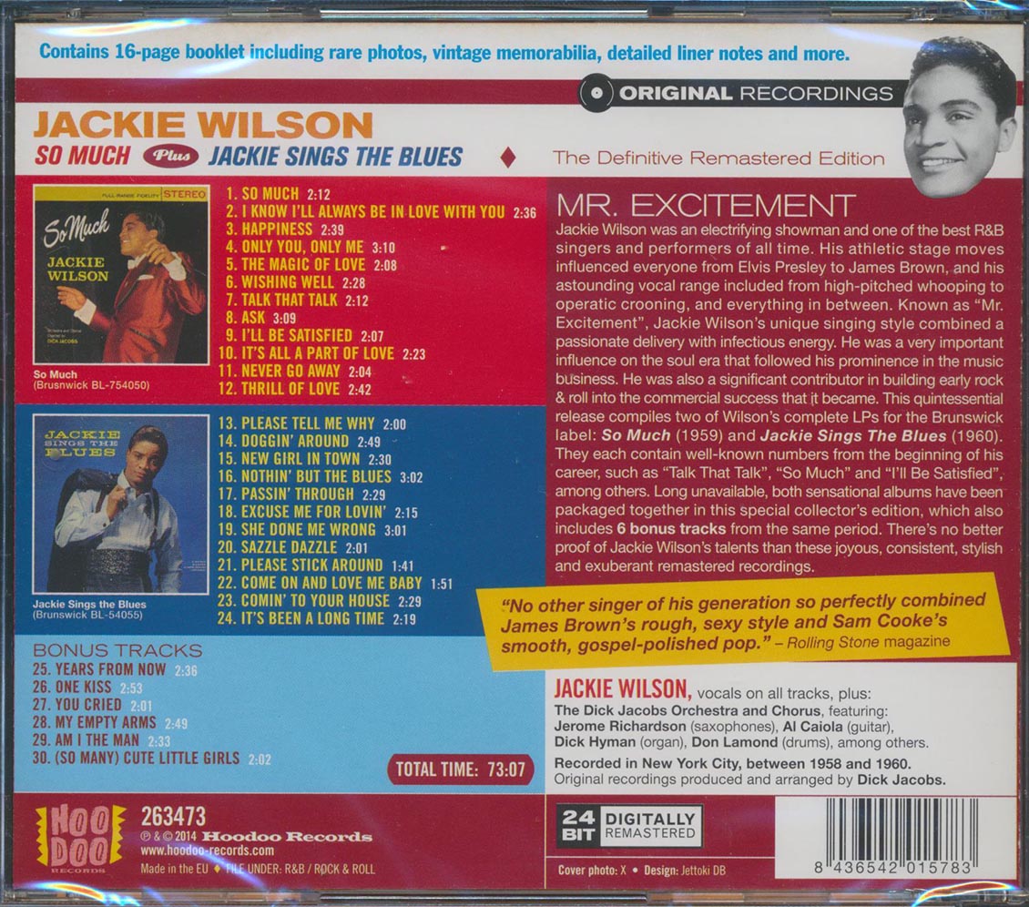 Jackie Wilson - So Much + Jackie Sings The Blues
