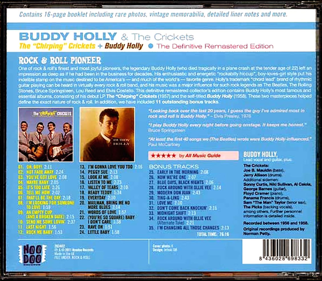 Buddy Holly & The Crickets - The Chirping Crickets + Buddy Holly