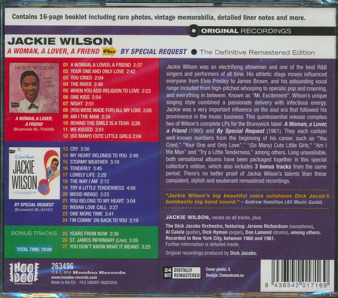 Jackie Wilson - A Woman, A Lover, A Friend + By Special Request