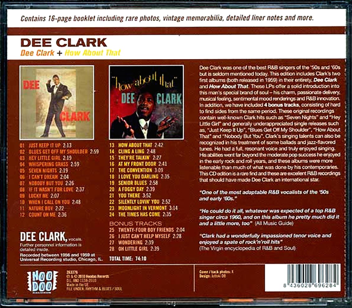 Dee Clark - Dee Clark + How About That