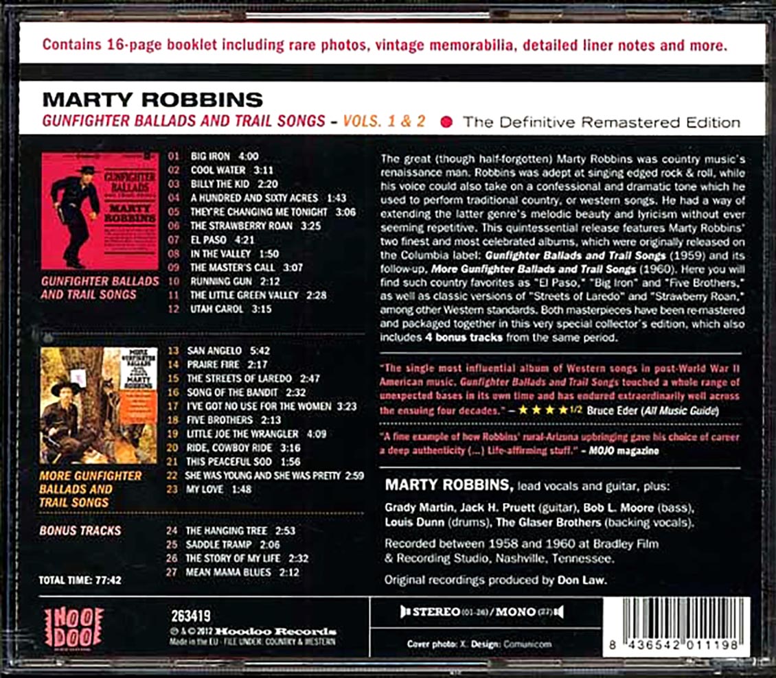 Marty Robbins - Gunfighter Ballads And Trail Songs Volumes 1 & 2