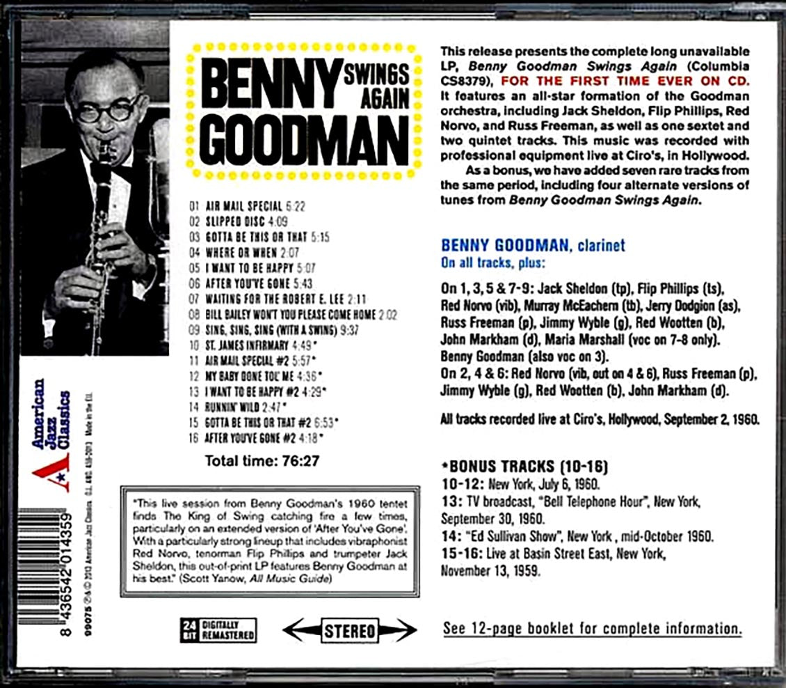 Benny Goodman - Swings Again