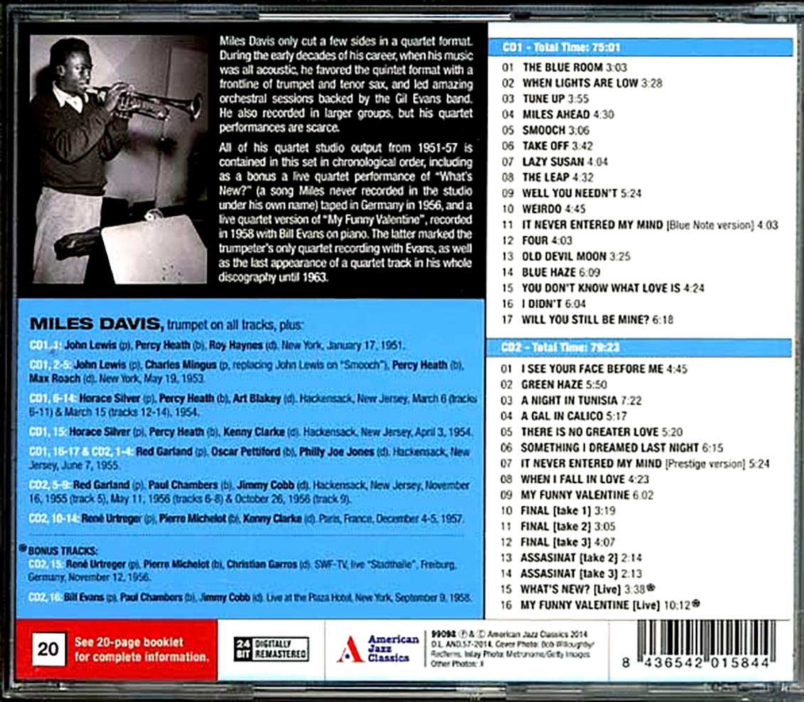 The Miles Davis Quartet - The 1951-1957 Studio Recordings (2xCD)
