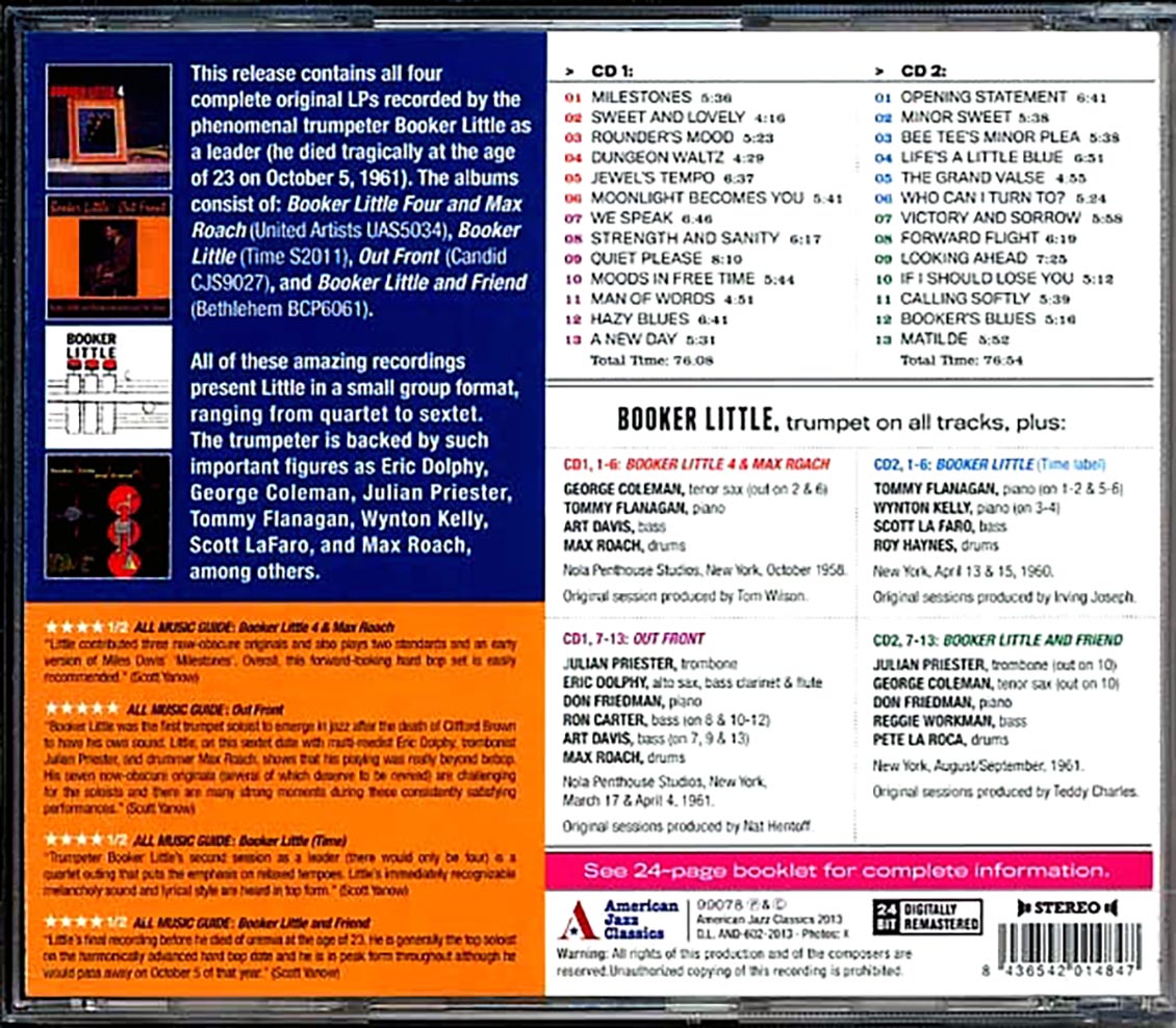 Booker Little - Quartet / Quintet / Sextet: Complete Recordings, Master Takes (2xCD)