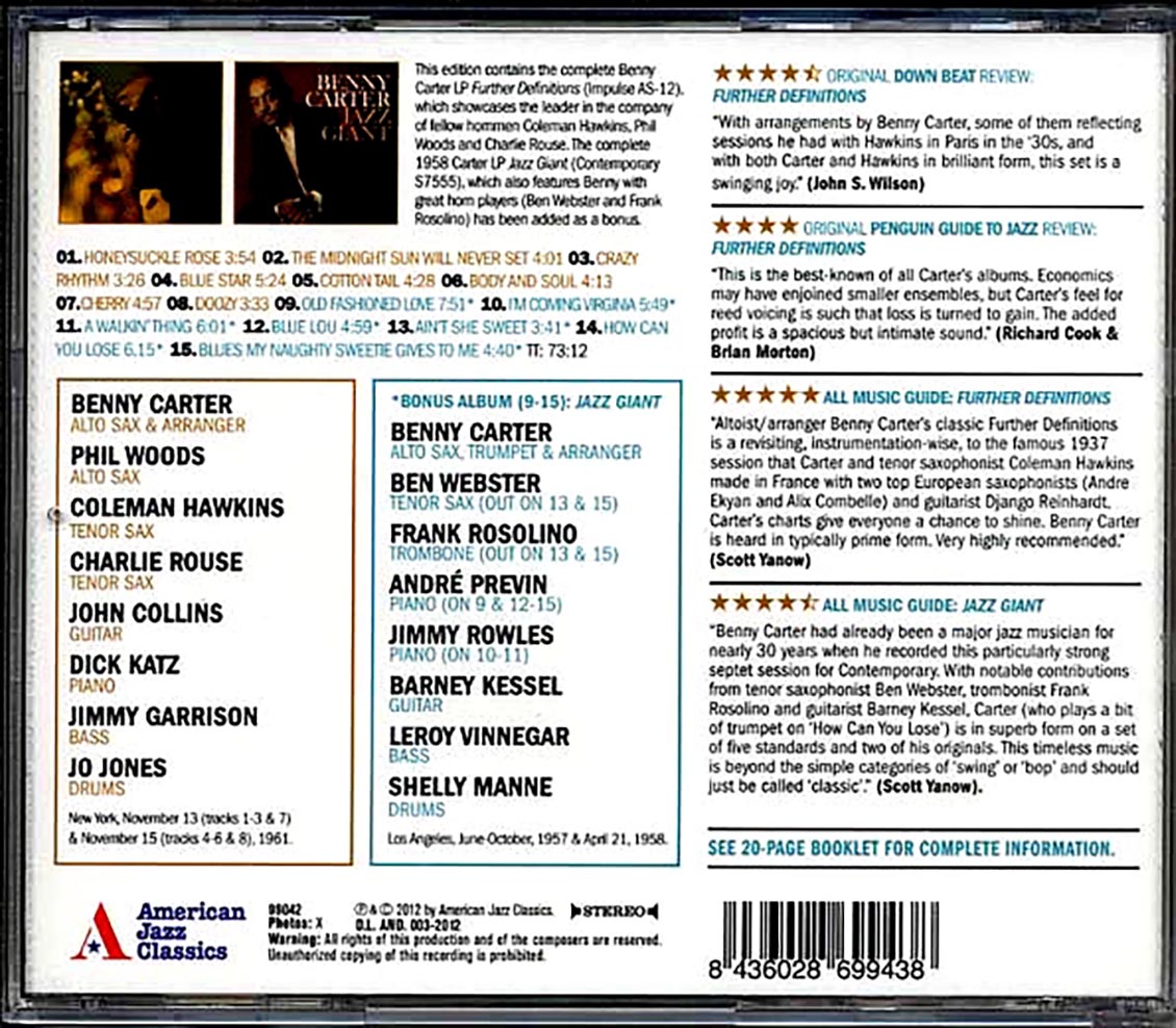Benny Carter - Further Definitions