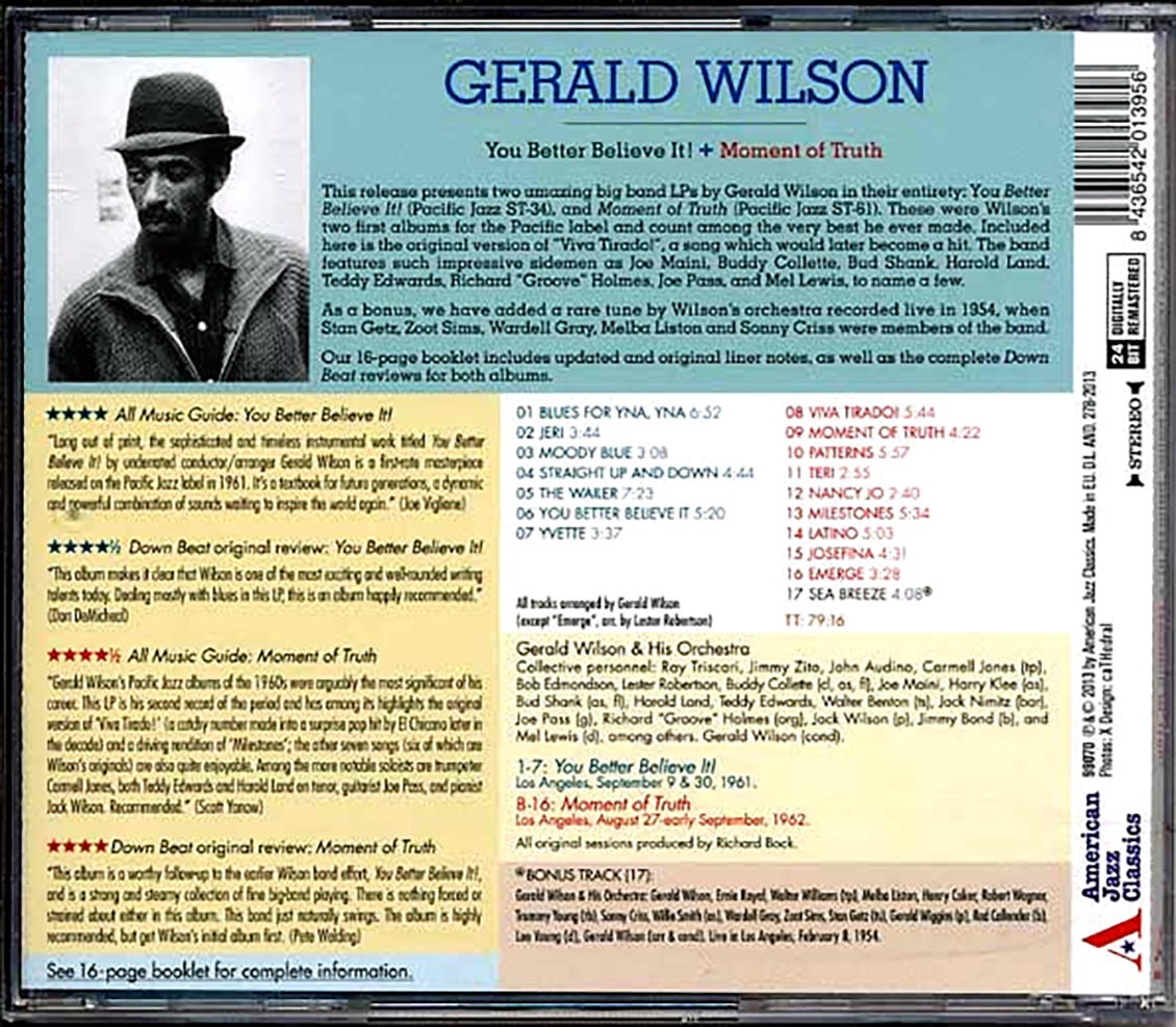 Gerald Wilson - You Better Believe It! + Moment Of Truth