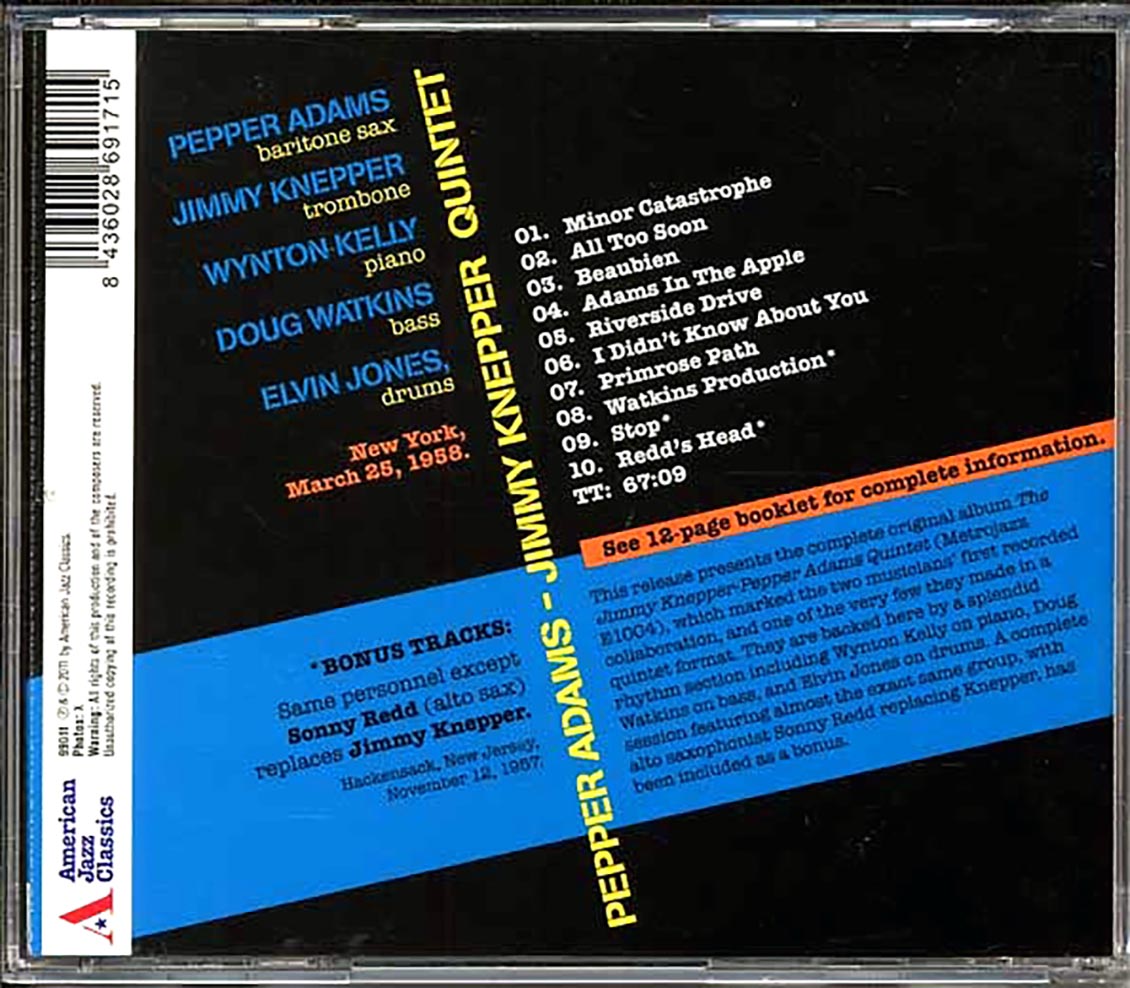 The Pepper Adams & Jimmy Knepper Quintet - Pepper-Knepper
